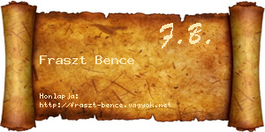 Fraszt Bence névjegykártya